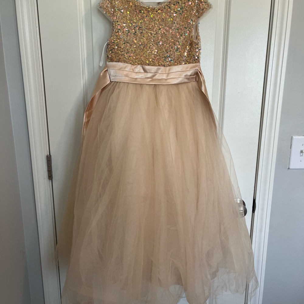 Elegant Sequin and Tulle Kids Dress